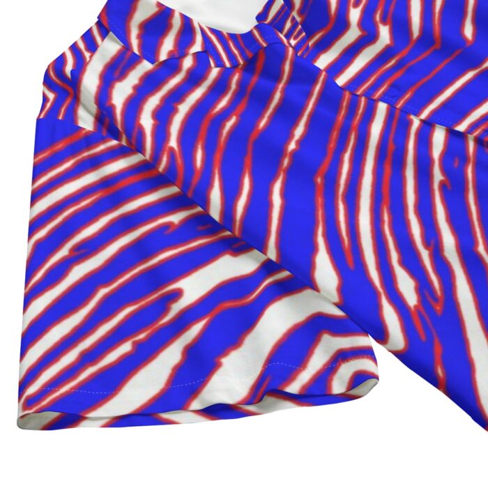 Buffalo Bills Zubaz All-Over Print Men's Hawaiian Rayon Shirt | 115GSM Rayon - Image 4