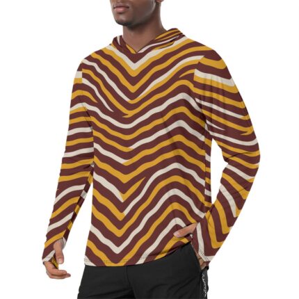 Washington Commanders zubaz Sunscreen Sports Hoodie With Thumb Holes