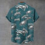 Philadelphia Eagles Men's Stand Collar Shirt|115GSM Cotton poplin - Image 2