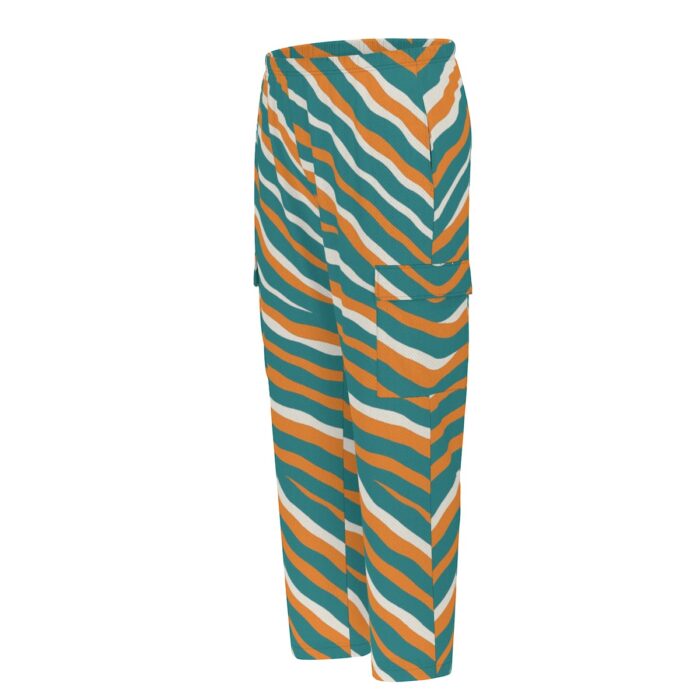 Miami Dolphins Zubaz All-Over Print Men's Cargo Pants|220GSM Birdseye - Image 6