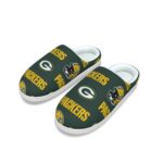 Green Bay Packers All-Over Print Men's Plush Slippers - Image 4