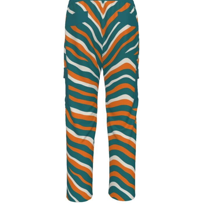 Miami Dolphins Zubaz All-Over Print Men's Pocket Cargo Pants - Image 4