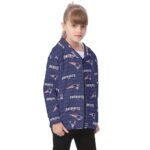 New England Patriots All-Over Print Kid's Heavy Fleece Zip Up Hoodie - Image 3