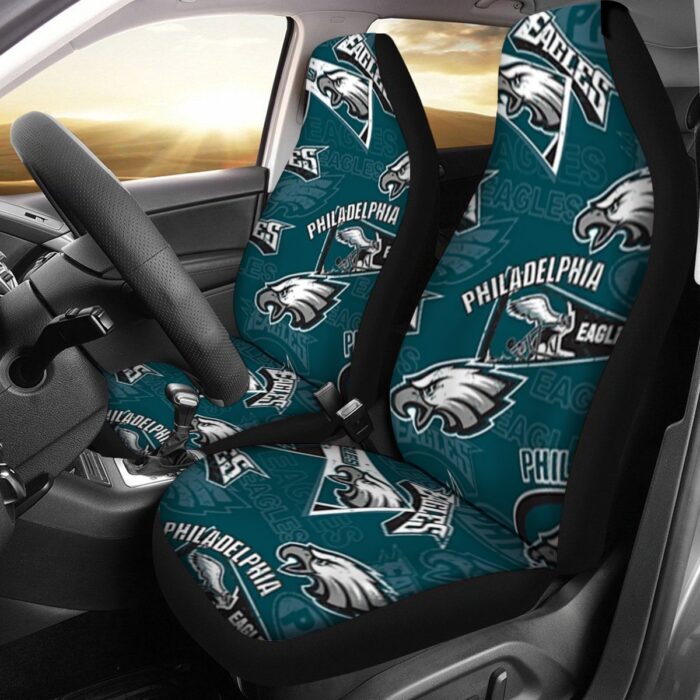 Philadelphia Eagles Zubaz Universal Car Seat Cover With Thickened Back - Image 1