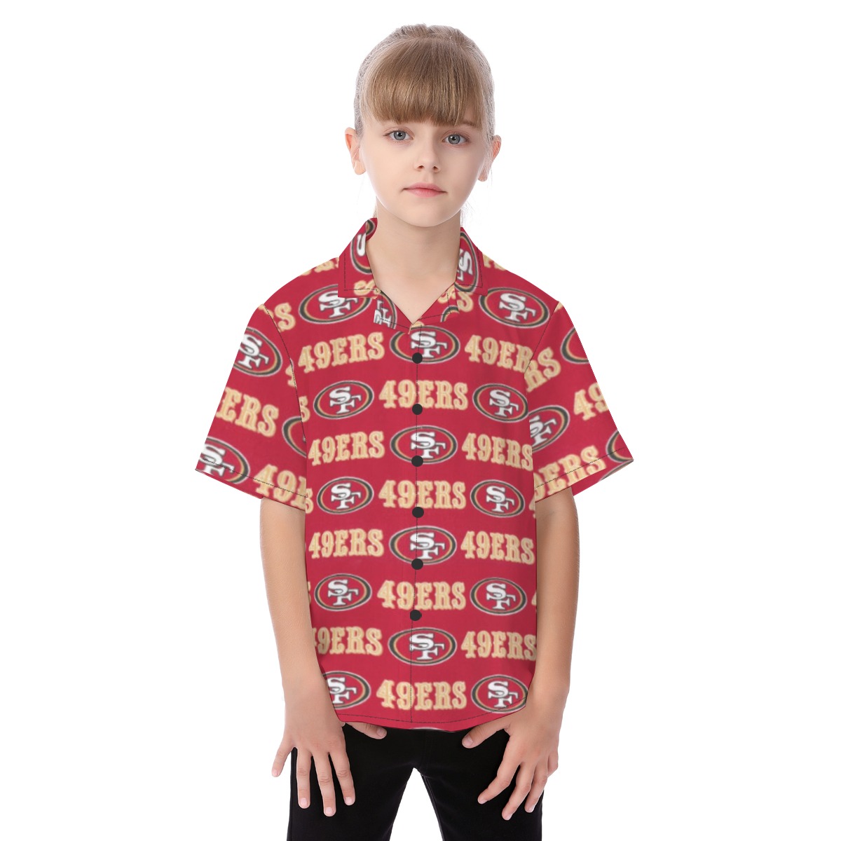 San Francisco 49ers Kid's Hawaiian Vacation Shirt