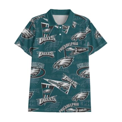 Philadelphia Eagles Zubaz All-Over Print Men's Polo Shirt