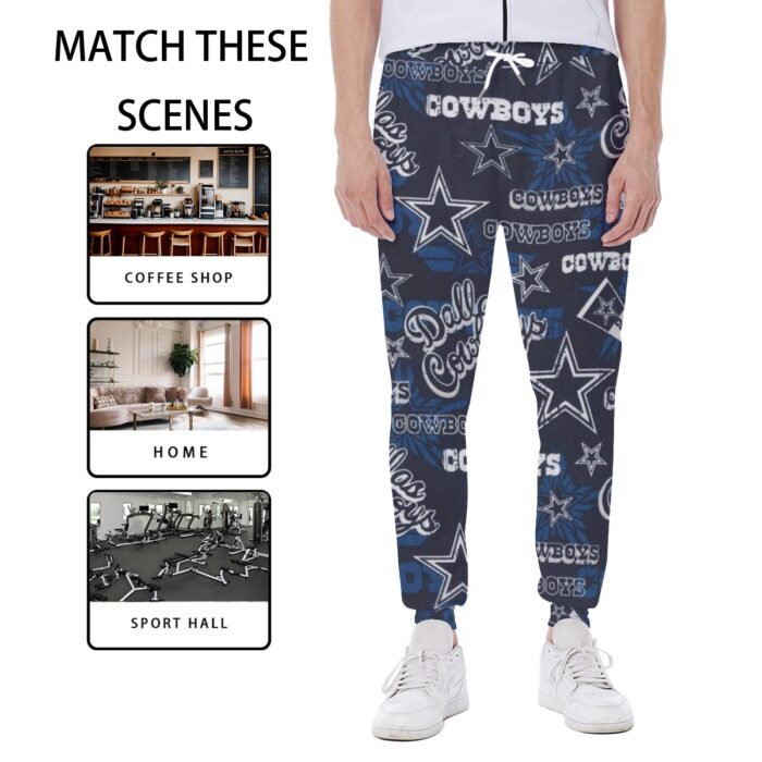 Dallas Cowboys Zubaz All-Over Print Men's Sweatpants - Image 2