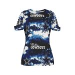 Dallas Cowboys Zubaz All-Over Print Women's Ripped T-Shirt - Image 3