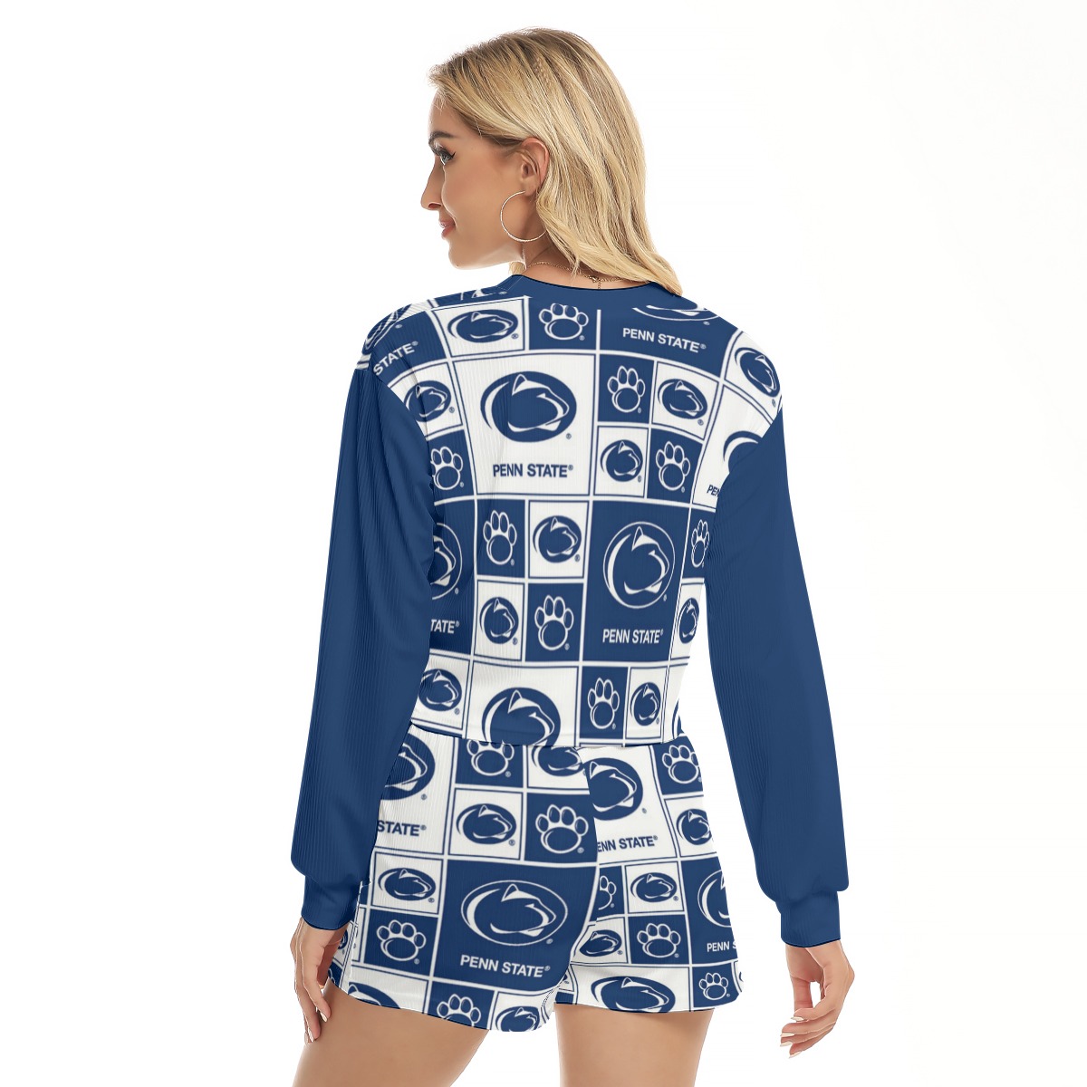 Penn State - Nittany Lions Women's Short Sweatshirt And Pants Suit - Image 3