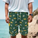 Green Bay Packers All-Over Print Men's Cargo Shorts - Image 3