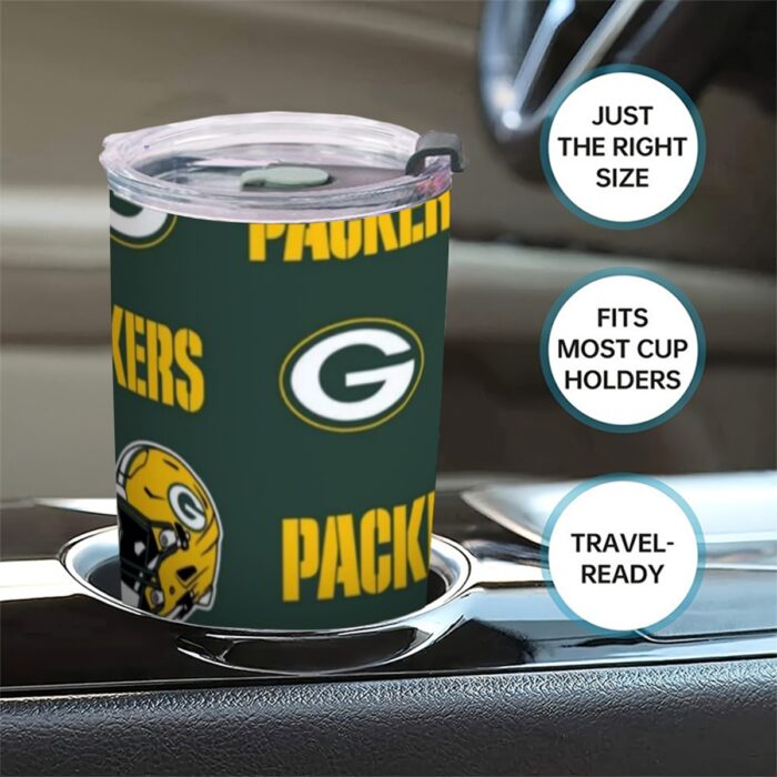 Green Bay Packers Custom 20OZ Tumbler With Sliding Lid For The USA - Image 1