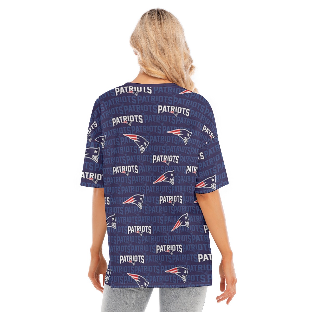 New England Patriots Women's Short Sleeves T-shirt With Hem Split - Image 4