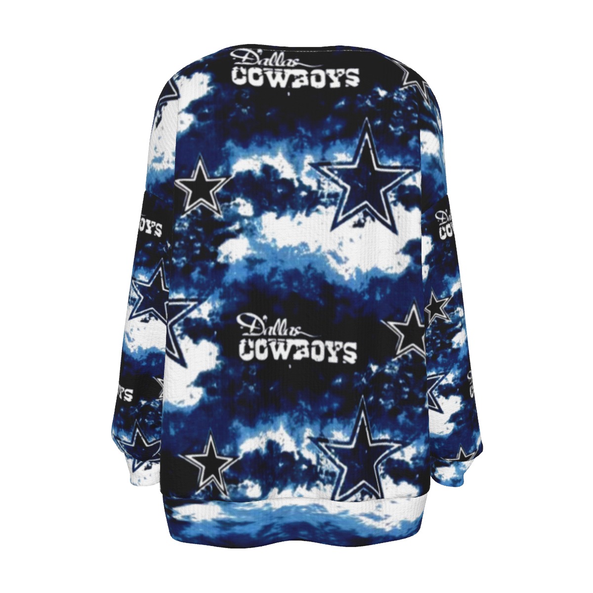 Dallas Cowboys Zubaz All-Over Print Women's Imitation Knitted Cardigan - Image 2