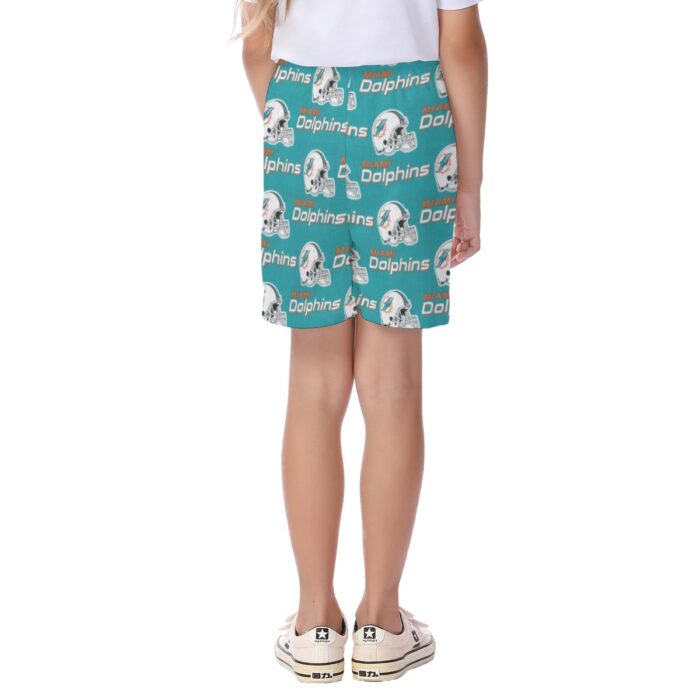 Miami Dolphins Zubaz All-Over Print Kid's Beach Shorts - Image 3