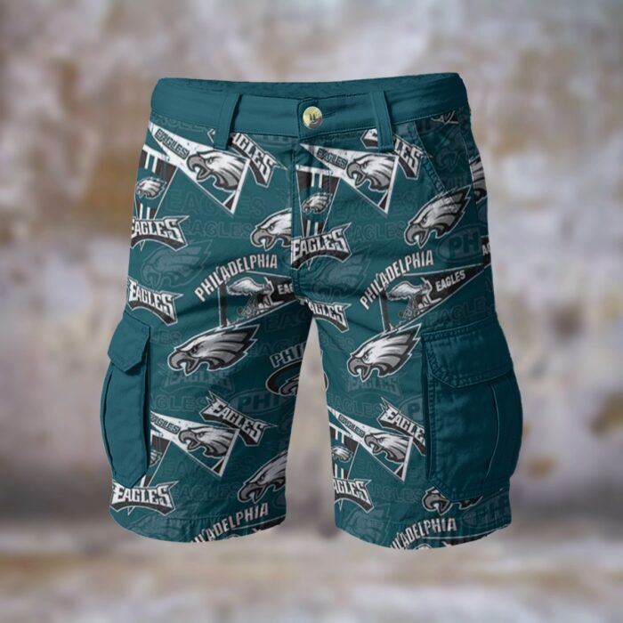 Philadelphia Eagles green Cargo Shorts - Image 2