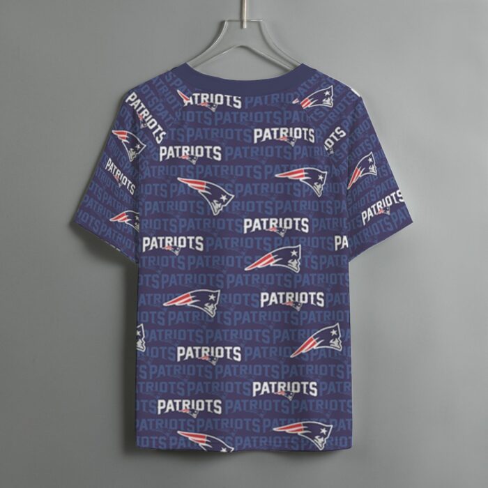 New England Patriots Zubaz All-Over Print Women's V-neck T-shirt With Short Sleeve - Image 5