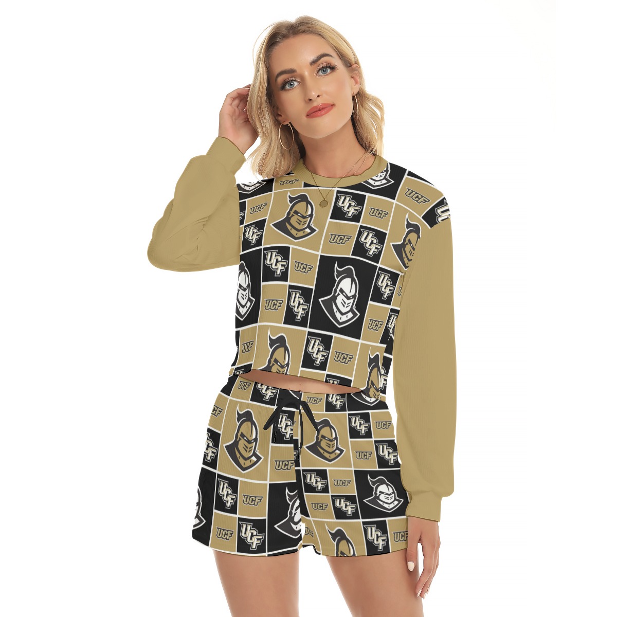 Central Florida - Knights Women's Short Sweatshirt And Pants Suit