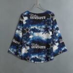 Dallas Cowboys Zubaz All-Over Print Women's V-neck T-shirt With Irregular Hem - Image 2