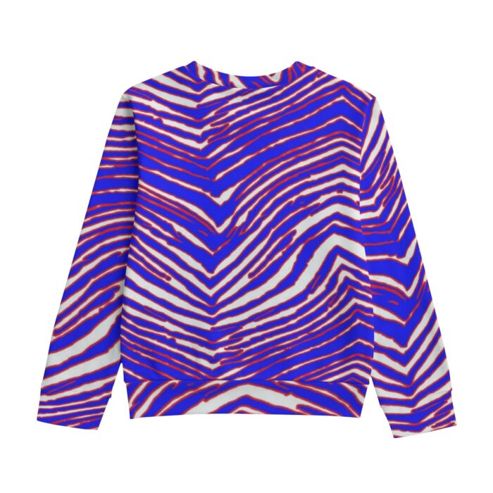 Buffalo Bills Zubaz All-Over Print Kid's Round Neck Sweatshirt | 310GSM Cotton - Image 4