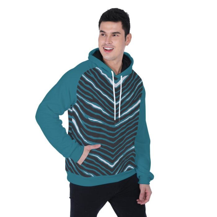 Philadelphia Eagles Zubaz All-Over Print Men's Heavy Fleece Raglan Hoodie - Image 1