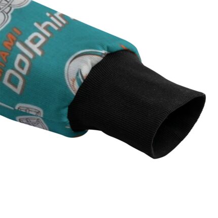 Miami Dolphins Zubaz All-Over Print Unisex Knitted Fleece Lapel Outwear