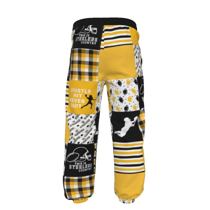 Pittsburgh Steelers Zubaz All-Over Print Men'S Thick Sweatpants - Image 3