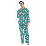 Miami Dolphins Zubaz All-Over Print Men's Lapel Pajama Set - Image 4