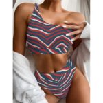 New England Patriots All-Over Print Women's Bikini With Single Shoulder - Image 2