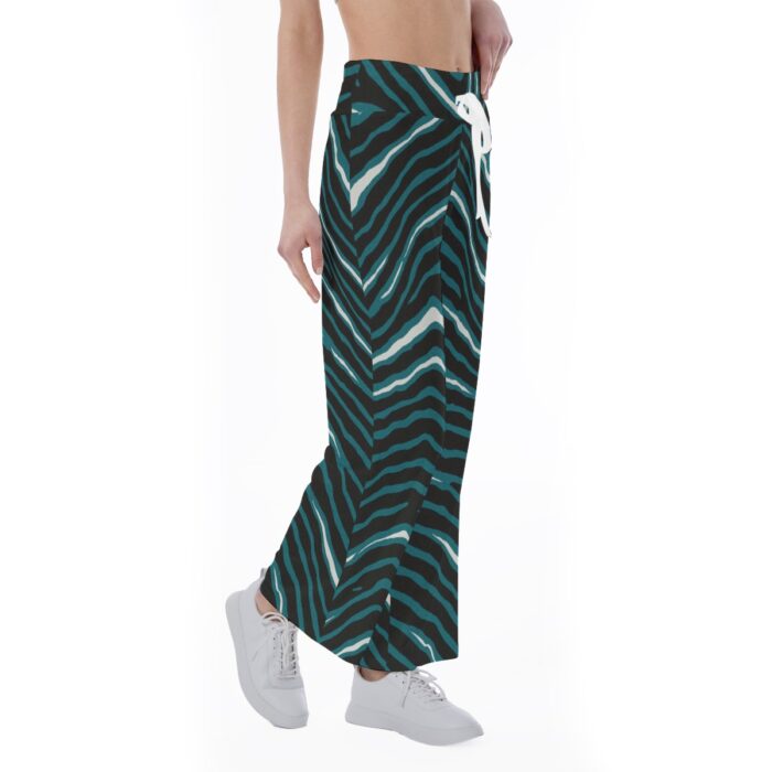 Philadelphia Eagles Zubaz All-Over Print Women's High-waisted Straight-leg Trousers - Image 4