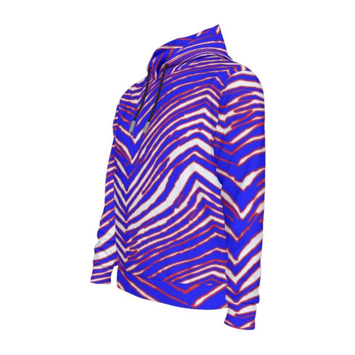 Buffalo Bills Zubaz All-Over Print Men's Thicken Pullover Hoodie With Inner Hood - Image 3