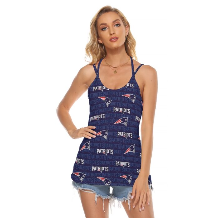 New England Patriots Zubaz All-Over Print Women's Halter Top With Backless - Image 1