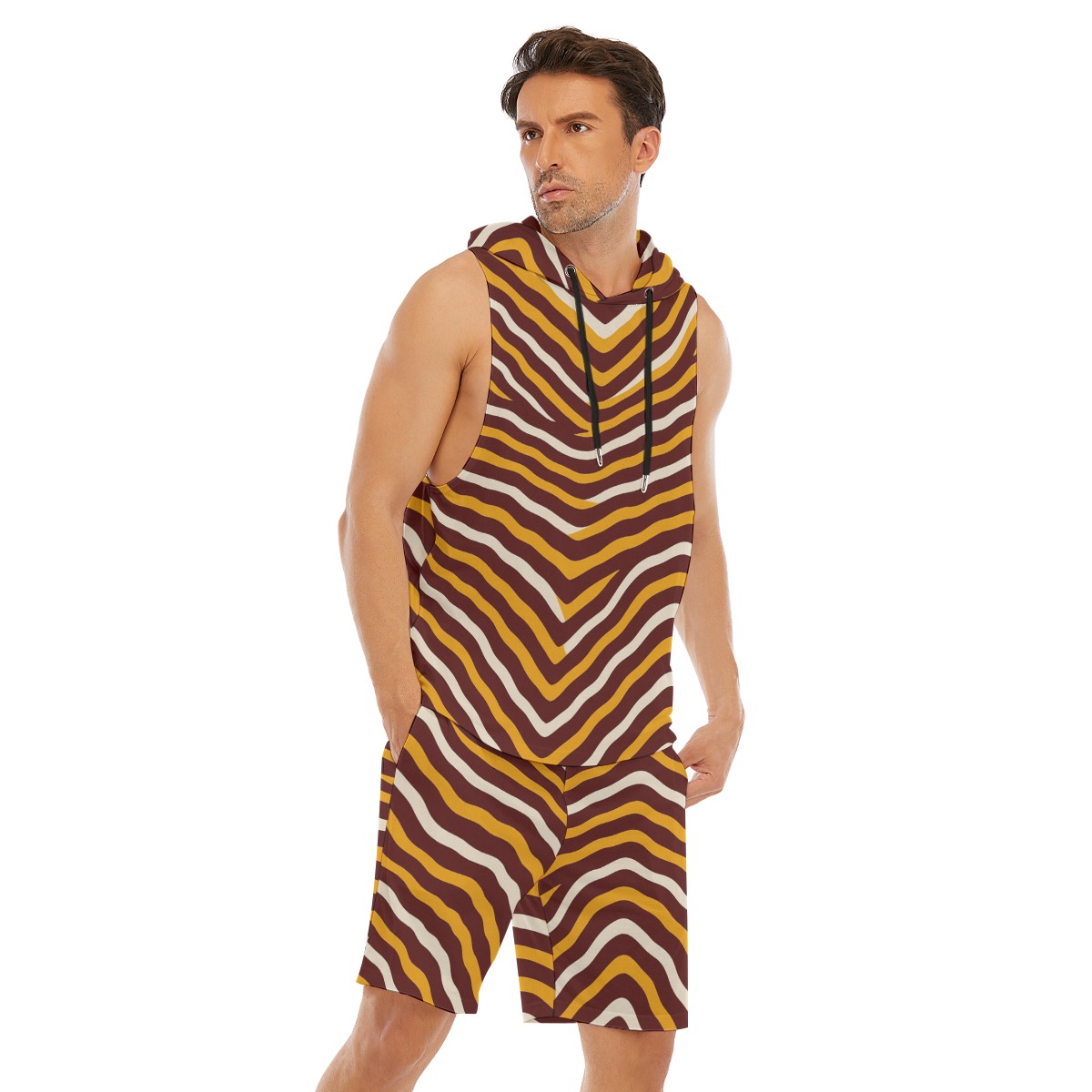 Washington Commanders Zubaz Men's Sleeveless Vest And Shorts Set