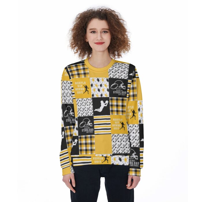Pittsburgh Steelers Zubaz All-Over Print Women's Loose Sweatshirt - Image 1