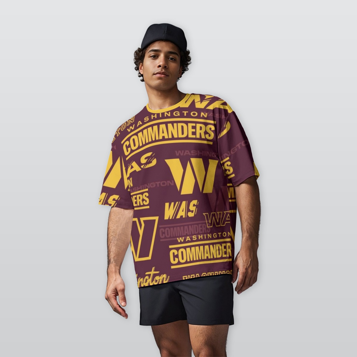 Washington Commanders Heavyweight Cotton Crewneck T-Shirt|230GSM Cotton