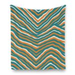 Miami Dolphins Zubaz Single-Side Printing Flannel Blanket - Image 4
