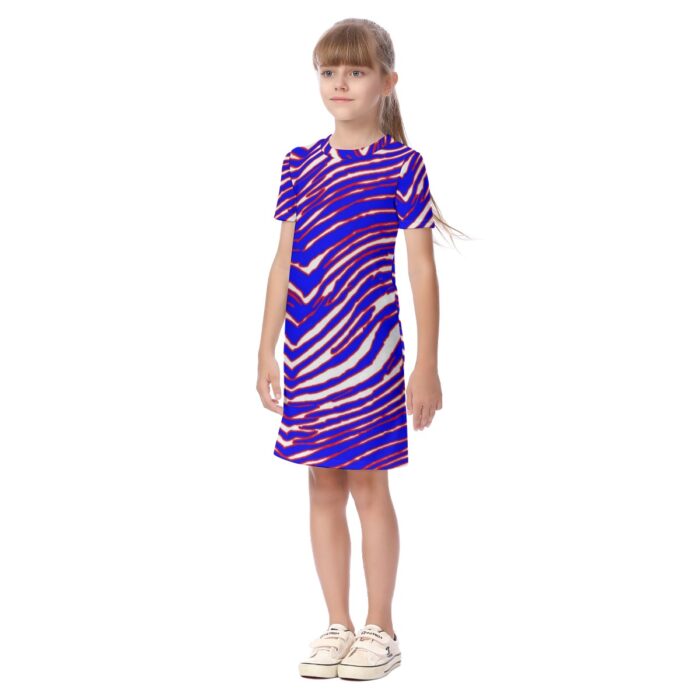 Buffalo Bills Zubaz All-Over Print Kid's Short Sleeve Dress - Image 3