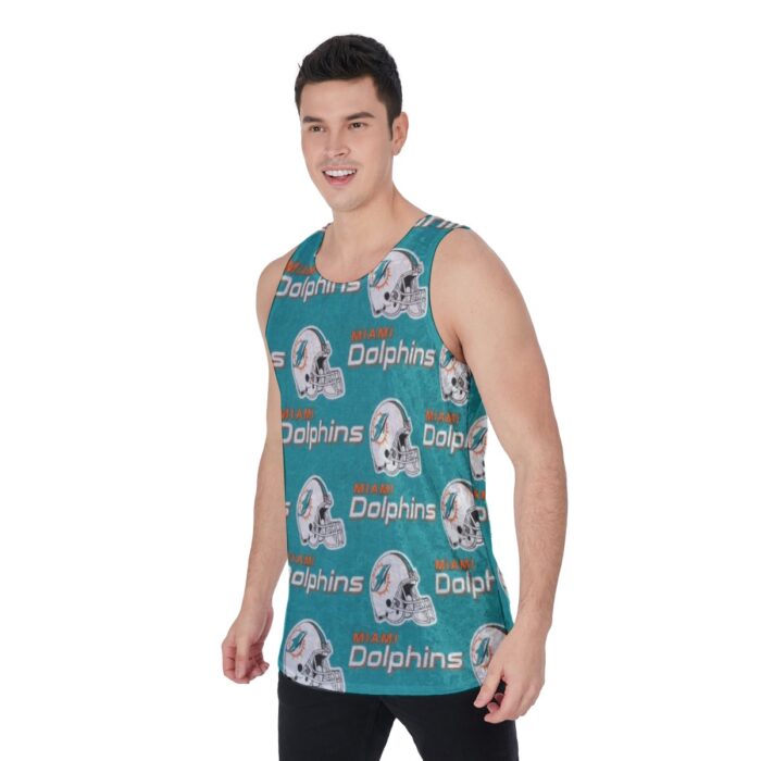 Miami Dolphins Zubaz All-Over Print Men's Tank Top | Velvet - Image 3