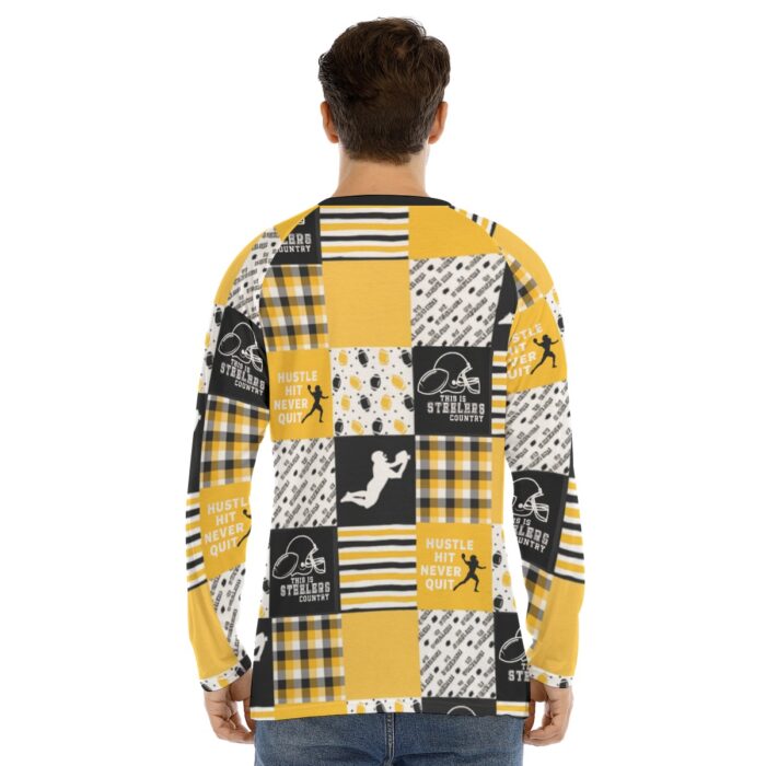Pittsburgh Steelers All-Over Print Men's Long Sleeve T-shirt With Raglan Sleeve - Image 3