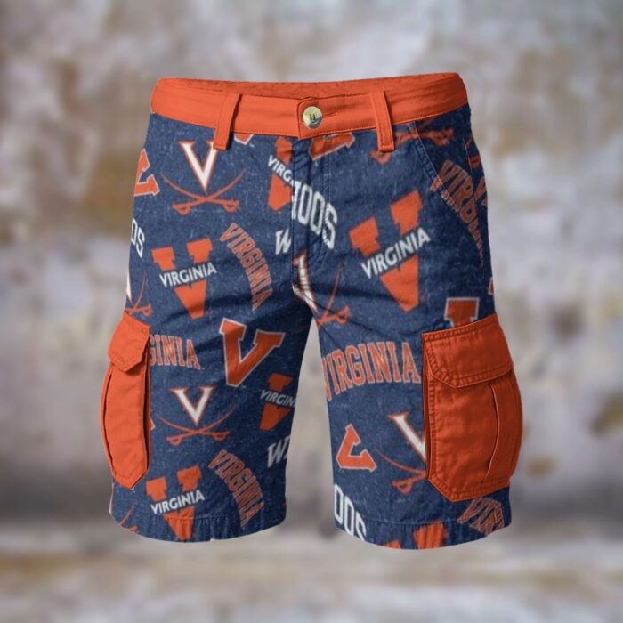 Virginia - Cavaliers navy orange Cargo Shorts - Image 2