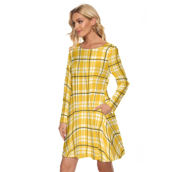 Pittsburgh Steelers All-Over Print Women's Crew Neck Dress - Image 2