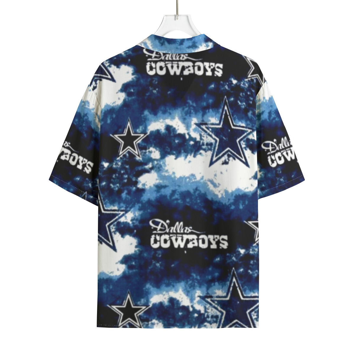 Dallas Cowboys Zubaz All-Over Print Men's Hawaiian Rayon Shirt | 115GSM Rayon - Image 3