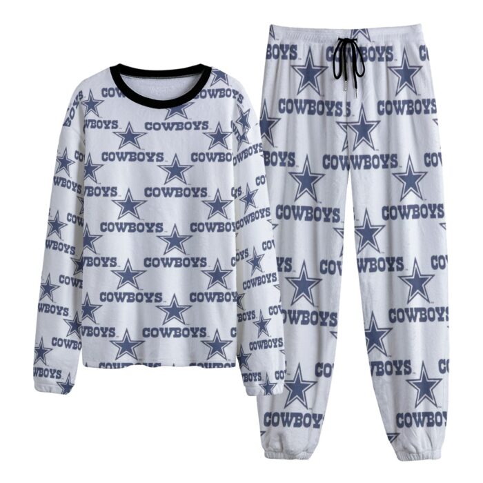 Dallas Cowboys Zubaz All-Over Print Unisex Thicken Pajama Suit - Image 4