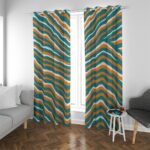 Miami Dolphins Zubaz Blackout Grommet Curtains | 265(gsm)