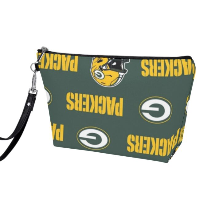 Green Bay Packers Cosmetic Bag With Black Handle - Image 1