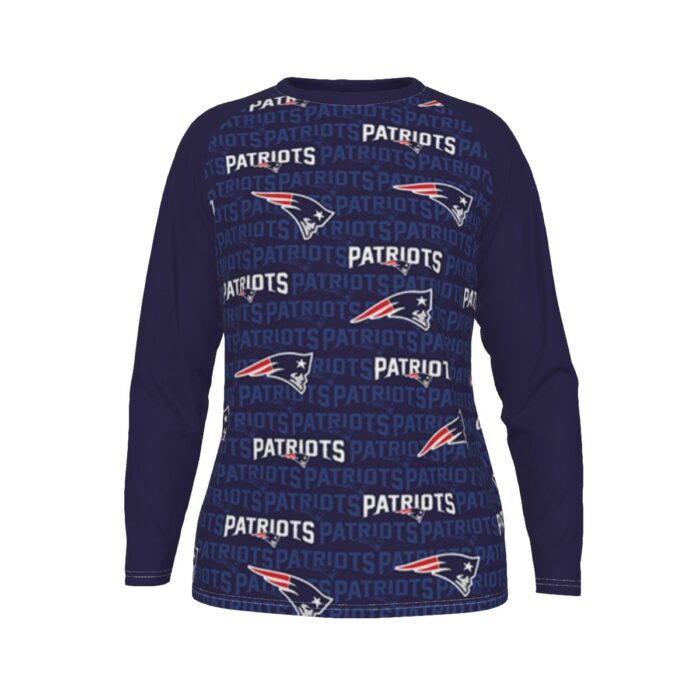 New England Patriots Zubaz All-Over Print Men's Long Sleeve T-shirt With Raglan Sleeve - Image 3