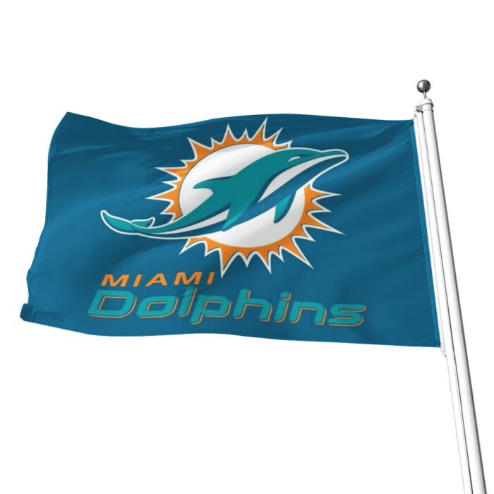 Miami Dolphins Zubaz All-Over Print Flag - Image 2