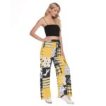 Pittsburgh Steelers Zubaz All-Over Print Women's Side Slit Snap Button Trousers - Image 2