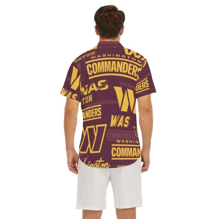 Washington Commanders  Men's Deep V-neck Short Sleeve T-shirt - Image 4