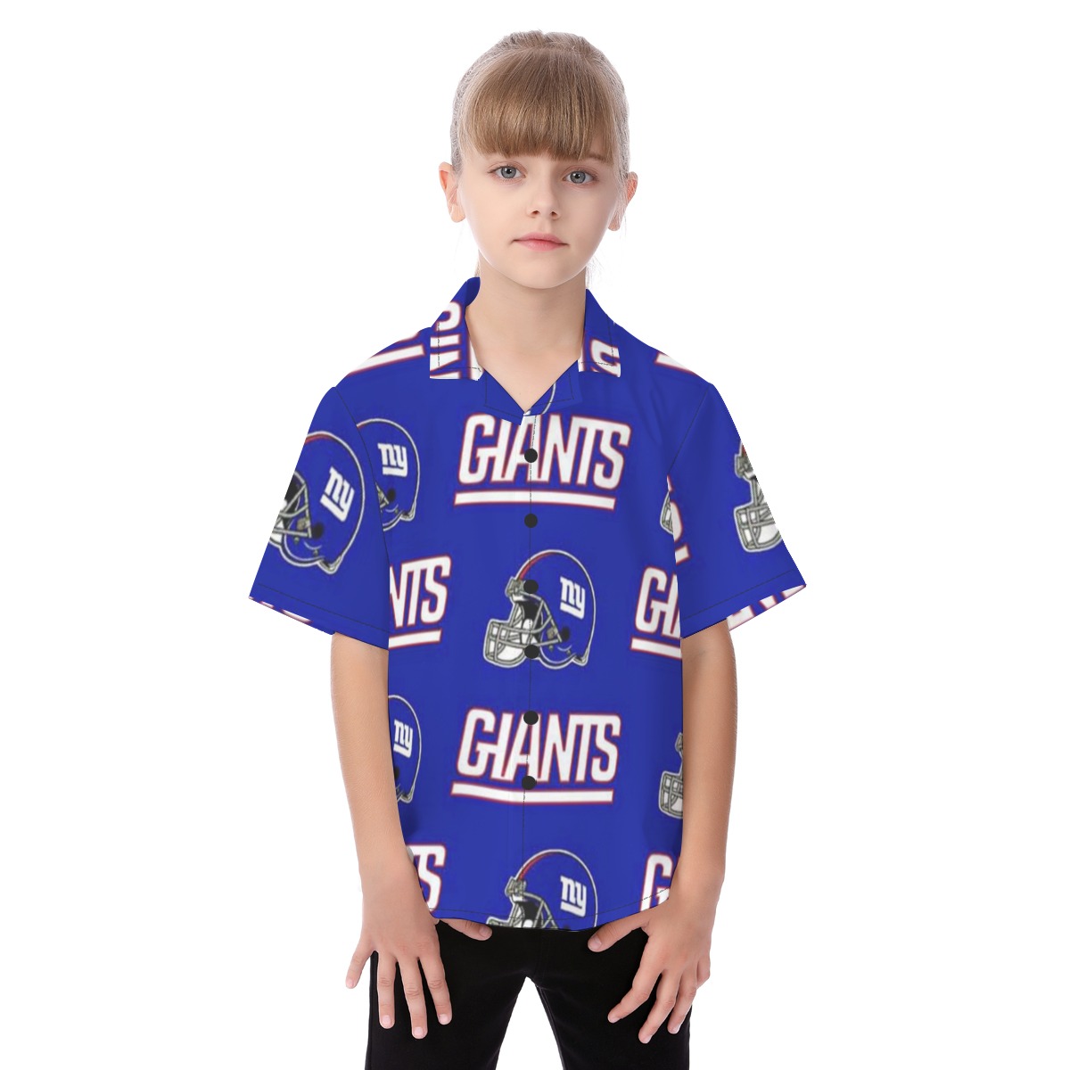 New York Giants Kid's Hawaiian Vacation Shirt