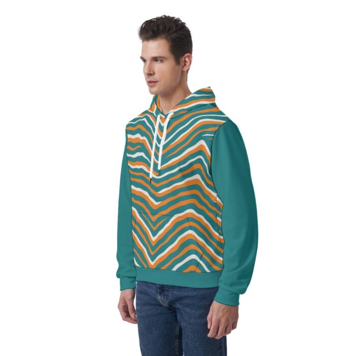 Miami Dolphins Zubaz All-Over Print Men's Hoodie With Double-side Print Hood - Image 3